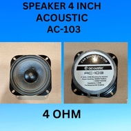 Speaker Woofer ACOUSTIC AC-103 4" 260 Watt Speaker Middle Mobil 4inch 
