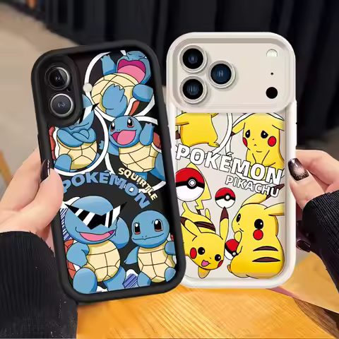 P-Pikachus And Squirtle Phone Cover Case for Apple iPhone 17 Pro Max XS 13 Mini 17E 11 14 Plus XR 15