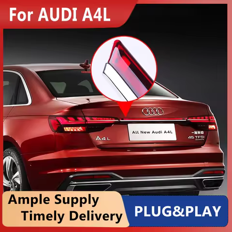 Led Through Tail Light For Audi A4L A4 B9 2020-2024 LED Through Trunk Rear lamp Rear Bumper Tailligh