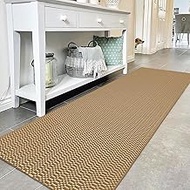KOZYFLY Washable Runner Rug 2x7 ft Hallway Kitchen Runner Rugs with Rubber Backing Bobo Natural Jute