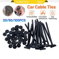Nylon Universal Cable Tie Buckle Heavy Duty Self-Locking Zip Ties Holder with Pin Button Plastic adj