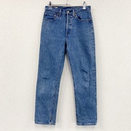 Levi's 501 牛仔褲，紐帶門襟，靛藍色，W26 碼，古著。