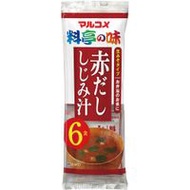Marukome 生味噌湯 料亭風味紅味噌蜆湯 6包入 102g