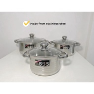New Kitchenware 555 Stainless Steel Panset