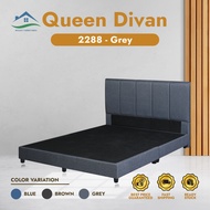 (Free Install) Woody Furniture: 2288 Divan Queen Bed Frame Bed Base Katil Queen Bed Furniture Murah 