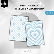 2 Sides Photocard Background Blue / Photocard Filler Background / PC Binder Filler Kpop Wishlist / B
