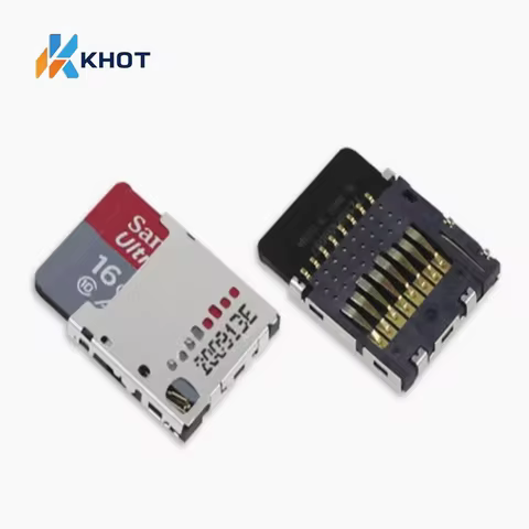 Raspberry Pi microSD card connector, card slot, plug-in TF card holder, storage card, push-pull SD c