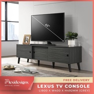 BeixijuTV Console 180cm / 6ft Tv Cabinet Media Storage 2 Sliding Door 1 Swing Door Flexidesignx LEXUS