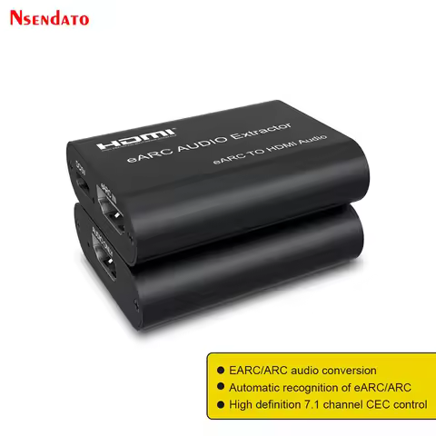 HDMI 2.1 EARC ARC Audio extractor Support 7.1CH CEC 192KHz 720P eARC to HDMI Audio Switch Adapter wi