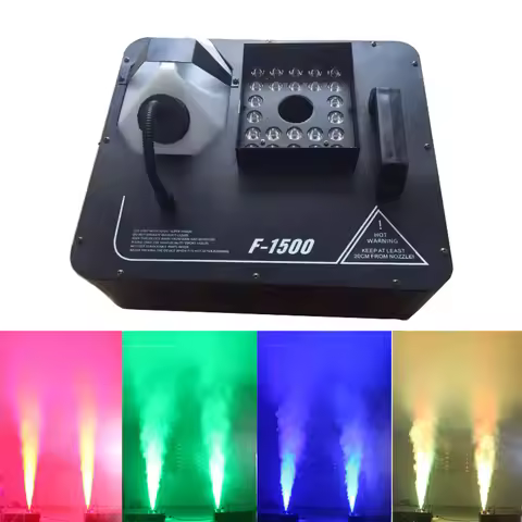 1500W DMX Fog Machine 24x9W LED RGB Pyro Vertical Smoke Machine Professional Fogger For Stage Party 