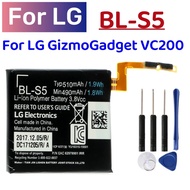 Replacement Battery BL-S5 For LG GizmoGadget VC200 Watch Battery 510mAh + Free Tools
