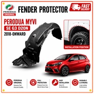 Perodua Myvi SE G3 D20N 2018 2019 2021 New Model Fender Protector Liner Tayar Cover Daun Pisang Tyre