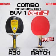 Combo Package Buy 1 Get 2 Table Tennis Ping Pong Bats Sunflex Expert A30 Premade Bat Advanced Bet Te