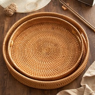 Vietnam Autumn Rattan Woven Handmade Storage Basket Home Snacks Picnic Storage Basket Coffee Table S