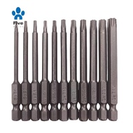 For 1/4" Hex Shank 75mm Length Steel Star 6 Point Screw Driver Kit Tool Screwdriver Bit