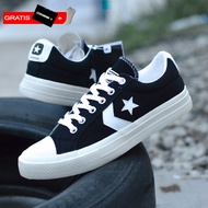 ONE STAR PLAYER LOW OX CANVAS BASIC BLACK WHITE SCHOOL MEN'S SNEAKERS Converse
