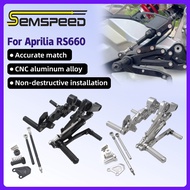 【SEMSPEED】 For Aprilia RS660 RS 660 2020-2025 Aluminum Motorcycle Modified Rearset Footrest Lift Ped
