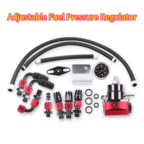 Car Universal EFI Fuel Pressure Regulator for 7MGTE MKIII with Hose Line Oil 100psi Gauge Universal 
