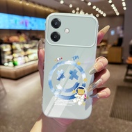 Casing hp for OPPO A3 4G A3 5G A3X 4G A3X 5G Case Smiley Face biru Case Frame Heart Pattern 3D Cesin