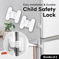 🔥 Bundle of 2🔥LY Kid Safety Lock 🔥 Easy installation. 🔥 can lock Fridge door/ cupboard/ drawer