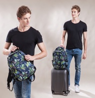 Solis熱帶天堂鳥13吋電腦後背包-熱帶綠-可套行李箱拉桿