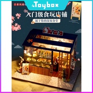 diy hut sushi shop miniature house handmade mini assembly model creative toys birthday gift