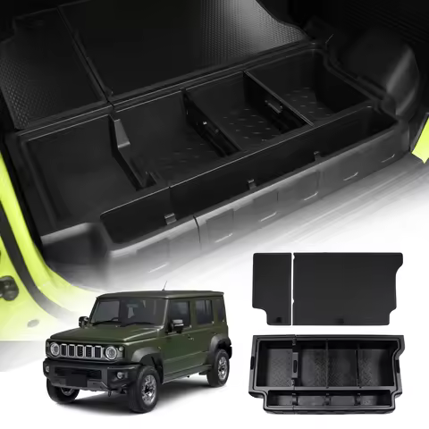 For Suzuki Jimny 2023 2024 2025 JC74W JC74 5-Door Car Trunk Storage Box with Lid Storing Channel Sto