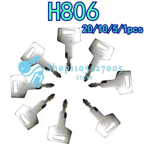 20/10/5/1PCS New H806 Keys for Takeuchi Excavator Track Loader BU1698X2 Open Door Lock Key
