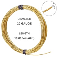 1Bundle 23 Gauge 20 Feet Brass Wire 0.6mm Wide Jewelry Beading Wire for Jewelry Making Wire Wrapping
