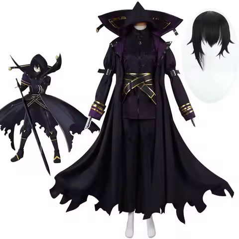Anime The Eminence In Shadow Kagenou Cid Cosplay Costume Wig Black Cloak Uniform Shadow Garden Minor