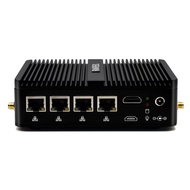 4 LAN Mini PC Firewall Fanless Industrial PC Windows 10 Pro Celeron J4125 4GB RAM 128GB SSD, Desktop