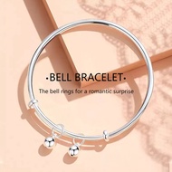 JF Bell Bracelet 999 Silver Bangle Classic Jewelry Gift For Woman Girl