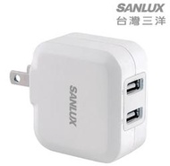 SANLUX 台灣三洋交流電源供應器3.4A USB 充電器 SYUC-340