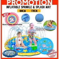 ~SHIP FROM KL~ Fun Sprinkle and Splash Water Spray Mat Portable Pool Inflatable 100cm / 170cm Inflat