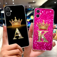 For Samsung Galaxy A07 2025 Case Cute Crown Letters Soft Transparent Silicone Phone Cover For Samsun