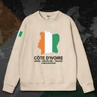 Ivory Coast Map Hoodie Long Sleeved