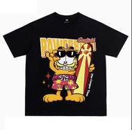 PA359 棉料滑扳加菲貓圖案圓領上衣 男女合穿 情侶裝 Garfield Tee (M-3XL) $100