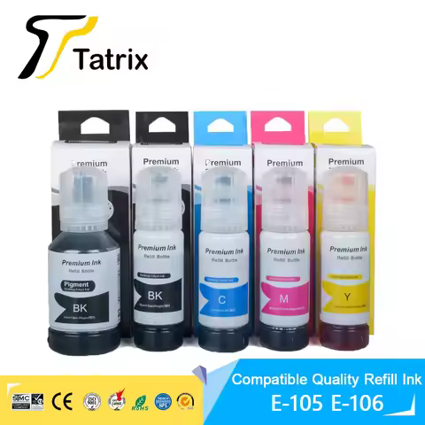 Tatrix Quality Compatible Refill Ink For Epson 105 106 EcoTank Ink For Epson ECOTANK ET-7700/ET-7750