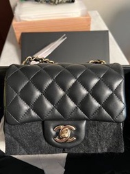 Chanel mini square mini 17 black lambskin