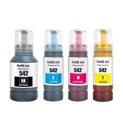 542 T542 T542120 Refill Ink Premium Compatible Color Bulk Water Based Bottle For Epson EcoTank Pro E