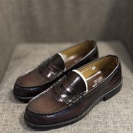 Haruta Burgundy Brown Jamaica Penny Loafers