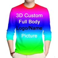 Team Custom Fashion Women/men Diy Custom Design Printed Long Sleeve T Shirt Couple Hip Hop Shirts To
