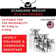 LAB MASTER/MALAYSIA F1 M1 Grade Standard Weight for Lab Weighing Balance Calibration (50g 200g 500g 