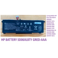 LAPTOP H BATTERY OMEN 15-EK 15-EN SD06XL HSTNN-DB9U L84356-2C1 L84392-006 11.55V 70.91Wh LAPTOP BATT