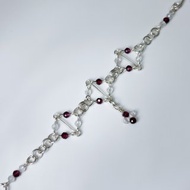 菱系_菱曦 紅石榴石+托帕石款 手鍊