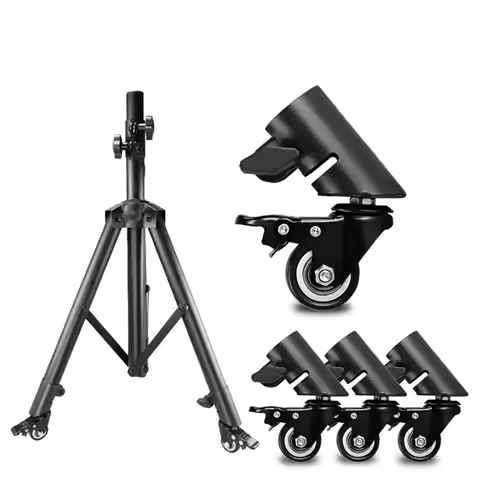 3 Pieces Metal Tripod Castors Set C Stand Wheels Professional 30kg/66lbs Weight Bearing Rolling Whee