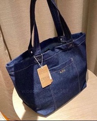 外國優惠預訂 A.P.C. Logo 牛仔布男款手提托特包