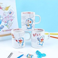 Doraemon 多啦A夢 陶瓷水杯ins 高顏值簡約 可愛早餐杯子 手繪素描 情侶杯