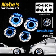 Chika 1/64 Bánh Xe Với Ruer Lốp Xe Sang Trọng Xe Mô Hình Bộ phận sửa đổi Jdm Vip Cho Hotwheels Tomic