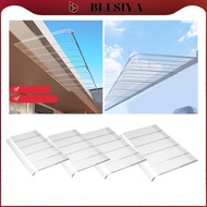 blesiya Window Canopy, Outdoor Window Awning, Transparent PC, No Brackets, Wall Mounted, Patio Awnin